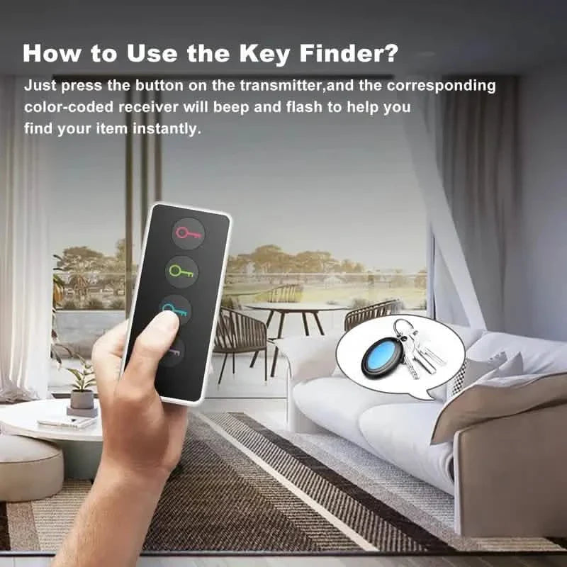 4-Key Finder with LED Flashlight: Locate Your Keys, Wallet, And Remote Control Effortlessly DailySale