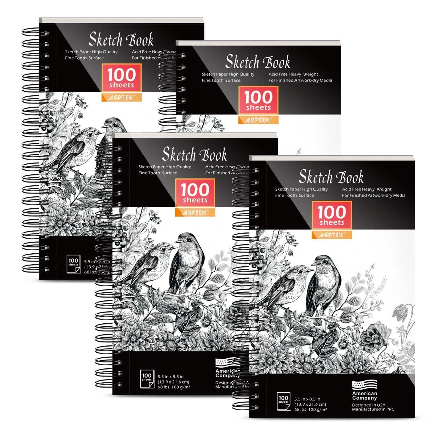 4-Pack: 100 Sheets Sketch Book DailySale