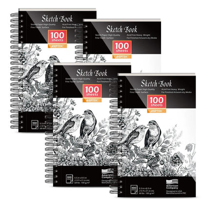 4-Pack: 100 Sheets Sketch Book DailySale