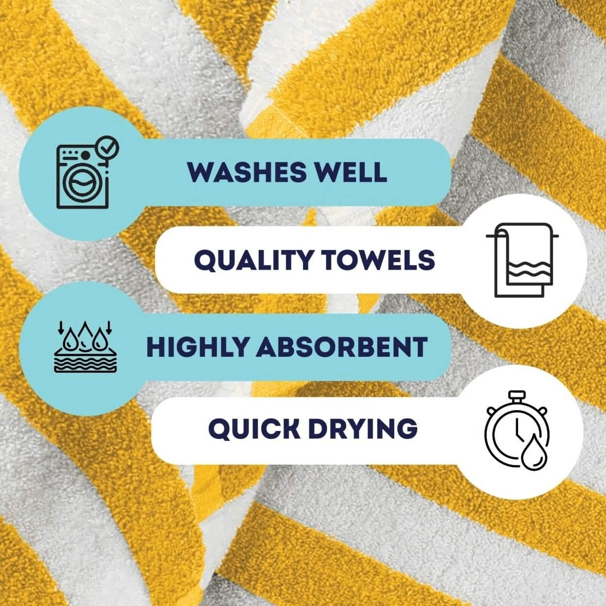 4-Pack: 30" x 60" Ultra-Soft 100% Cotton Striped Pool Cabana Hotel Beach Towels DailySale