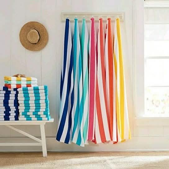 4-Pack: 30" x 60" Ultra-Soft 100% Cotton Striped Pool Cabana Hotel Beach Towels DailySale