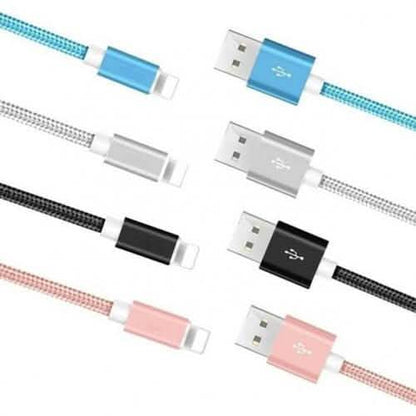 4-Pack: 6 Feet Heavy Duty Braided iPhone USB Cable Charger Cord DailySale