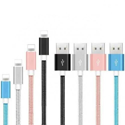 4-Pack: 6 Ft. Heavy Duty Braided iPhone USB Cable Charger Cord DailySale