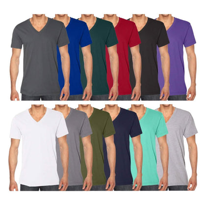 4-Pack: American Apparel Men's Short-Sleeve V-Neck T-Shirts DailySale