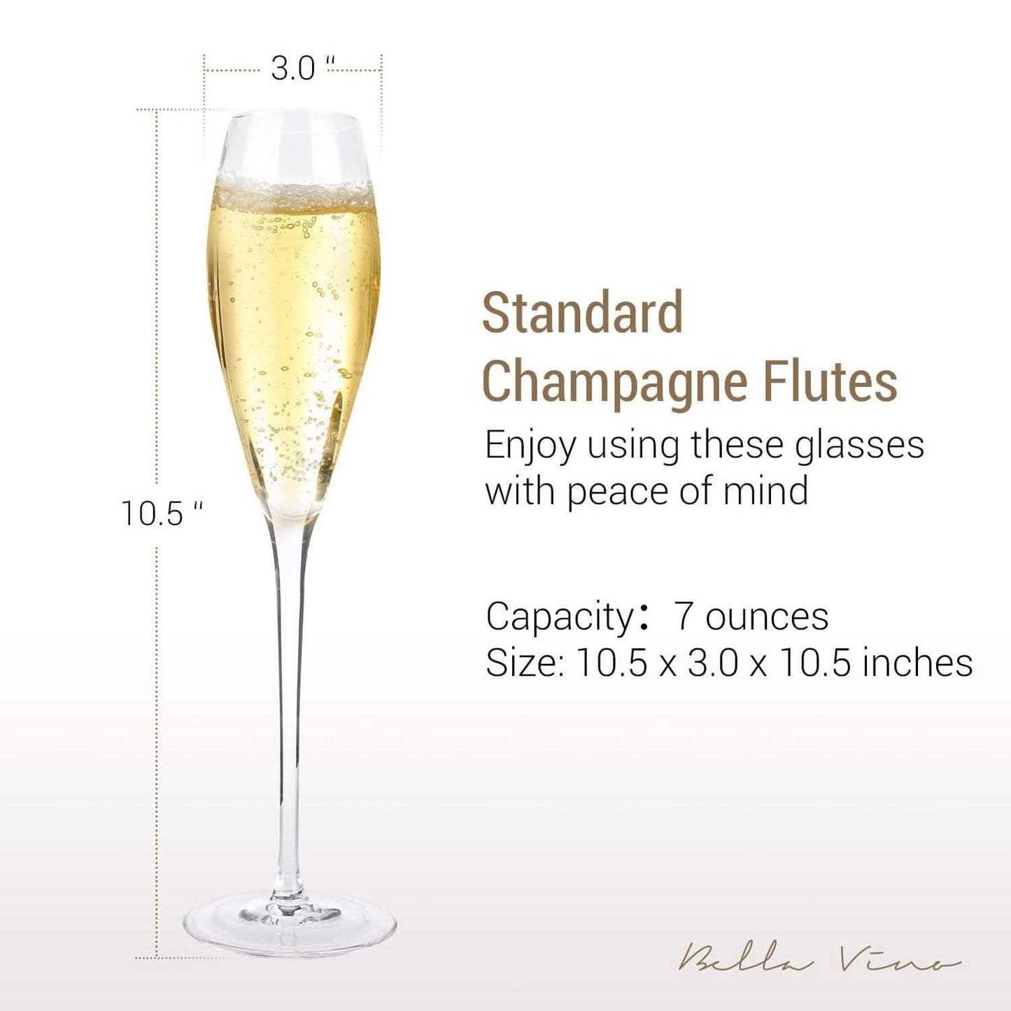 4-Pack: Bella Vino Standard Hand Blown Crystal Red/White Wine Glasses DailySale