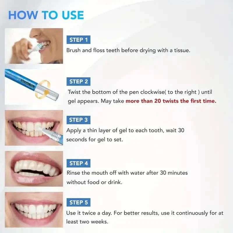 4-Pack: Bright White Mint Flavor 3Ml/0.1Fl Oz Teeth Whitening Gel Pen DailySale