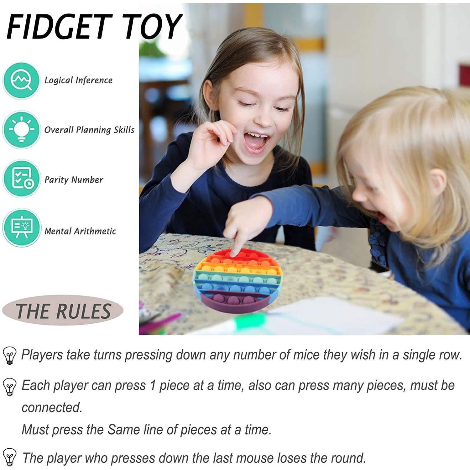 4-Pack: Bubble Popper Anti - Stress Fidget Toy DailySale