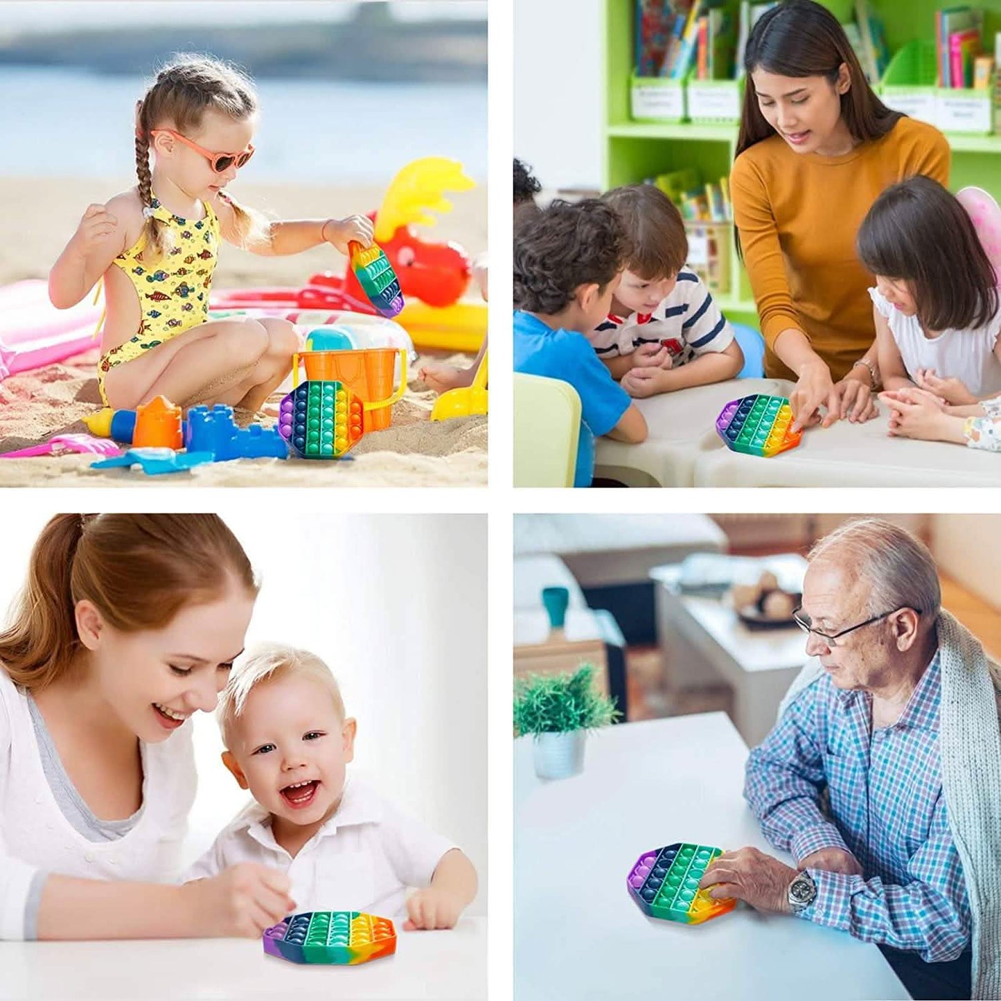 4-Pack: Bubble Popper Anti - Stress Fidget Toy DailySale