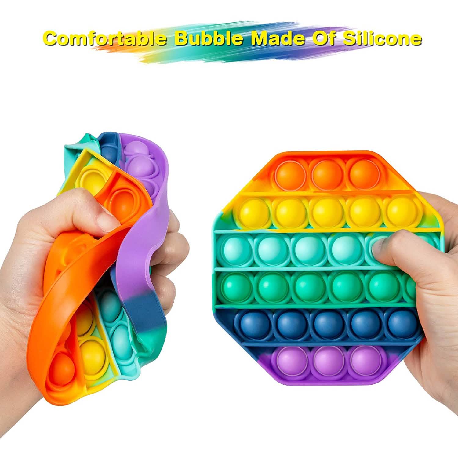 4-Pack: Bubble Popper Anti - Stress Fidget Toy DailySale