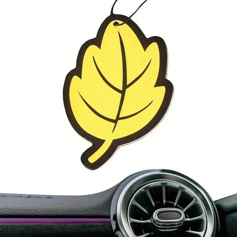 4-Pack: Car Air Freshener Natural Scented Tea Paper Auto Hanging Vanilla Perfume Fragrance Leaf Shape DailySale