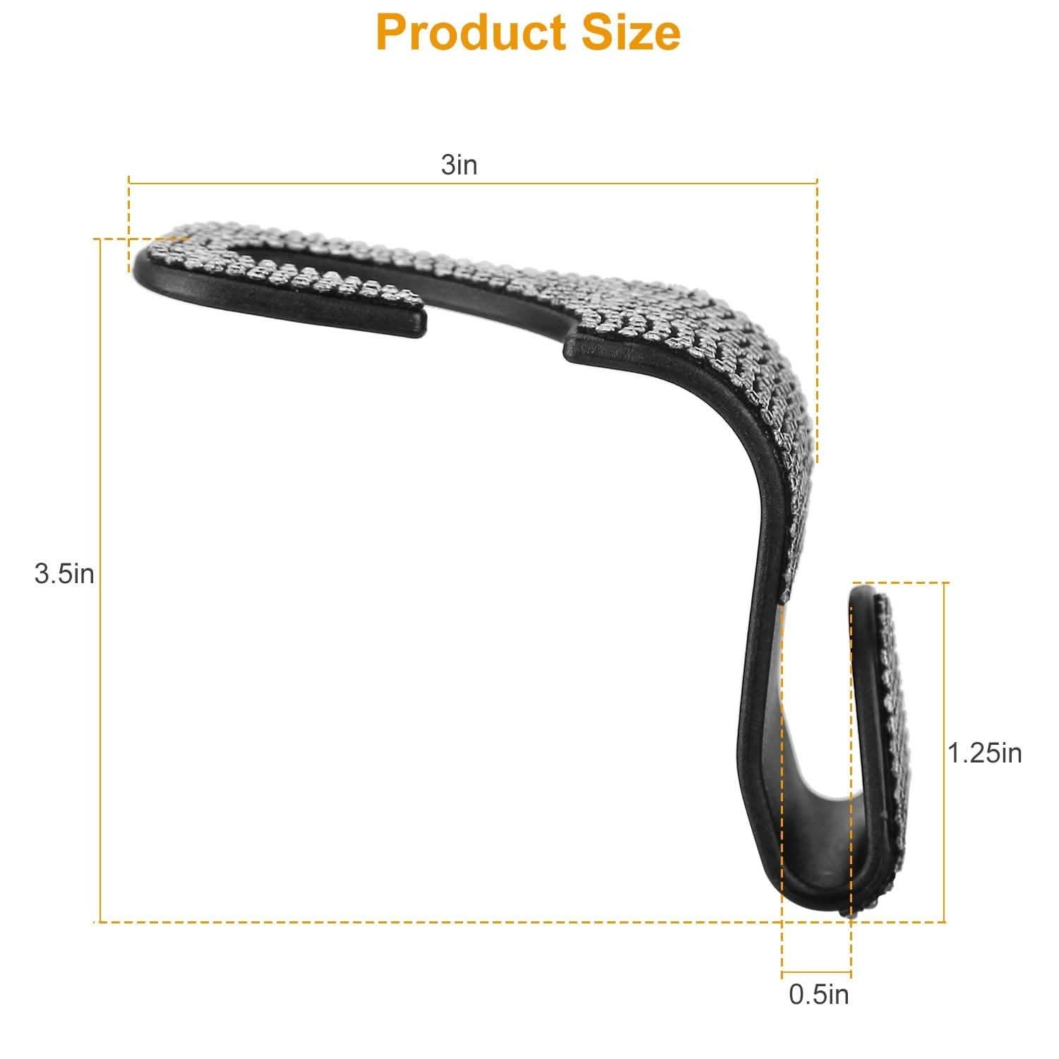 4-Pack: Car Headrest Hooks Bling Rhinestones Back Seat Organizer Hanger Holder DailySale
