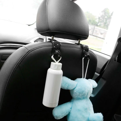 4-Pack: Car Headrest Hooks Bling Rhinestones Back Seat Organizer Hanger Holder DailySale