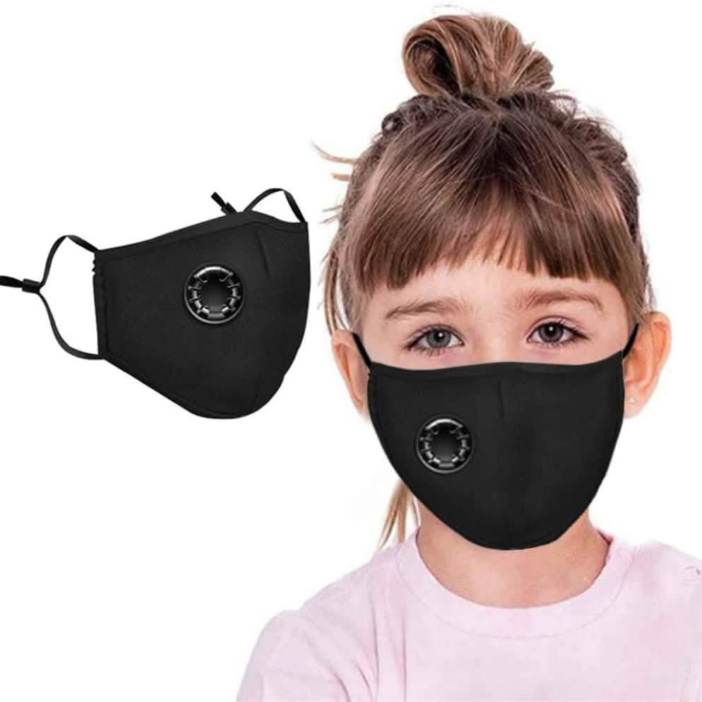 4-Pack: Children's Seamless Reusable Washable Face Mask Bandanas with Breathing Valve DailySale
