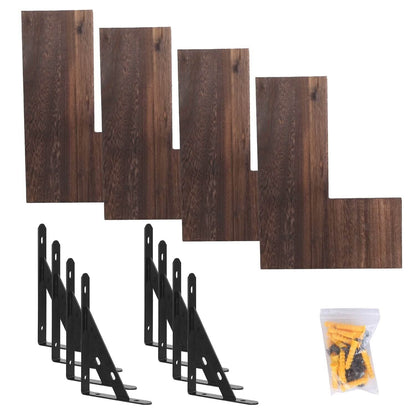 4-Pack: Corner Floating Shelf Wall Mount Display Storage DailySale
