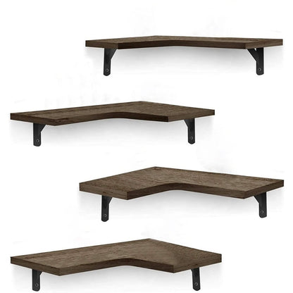 4-Pack: Corner Floating Shelf Wall Mount Display Storage DailySale