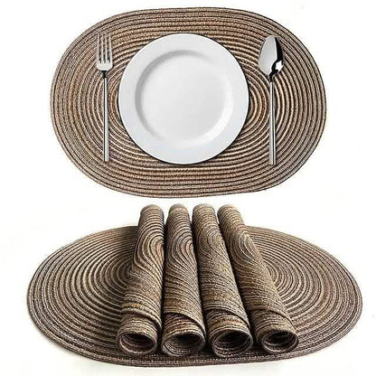 4-Pack: Cotton Oval Dining Mat DailySale