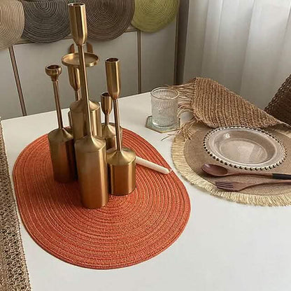 4-Pack: Cotton Oval Dining Mat DailySale