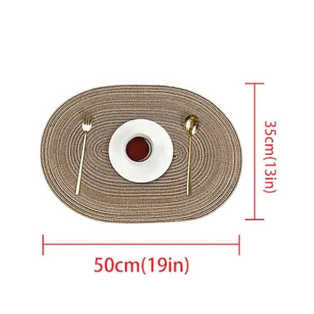 4-Pack: Cotton Oval Dining Mat DailySale