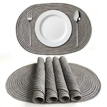 4-Pack: Cotton Oval Dining Mat DailySale