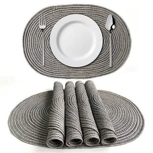 4-Pack: Cotton Oval Dining Mat DailySale