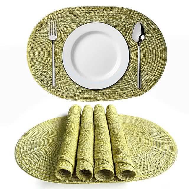 4-Pack: Cotton Oval Dining Mat DailySale