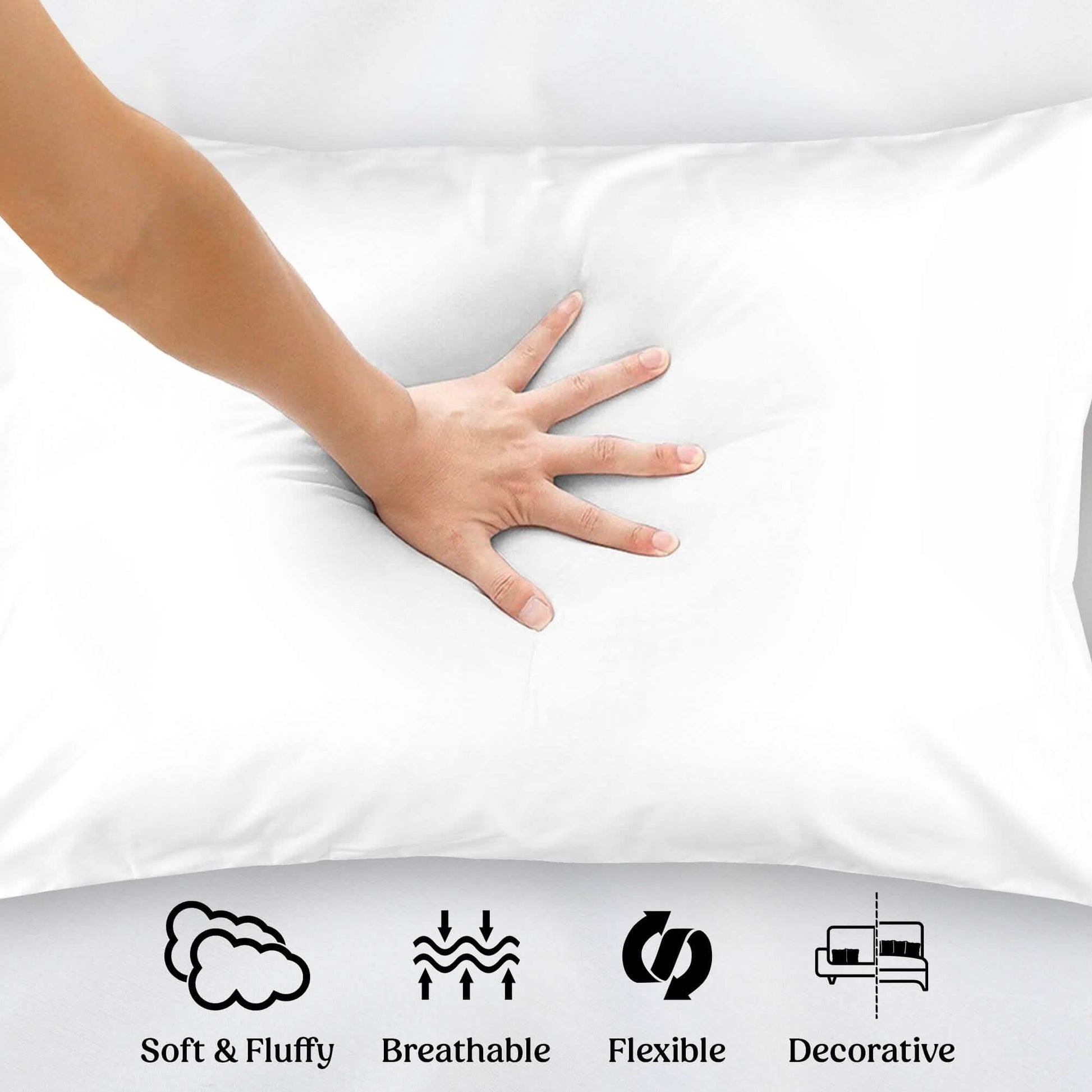 4-Pack: Decorative Throw Pillows Bed Sofa Couch Pillow Set Bounce Back Cushions DailySale