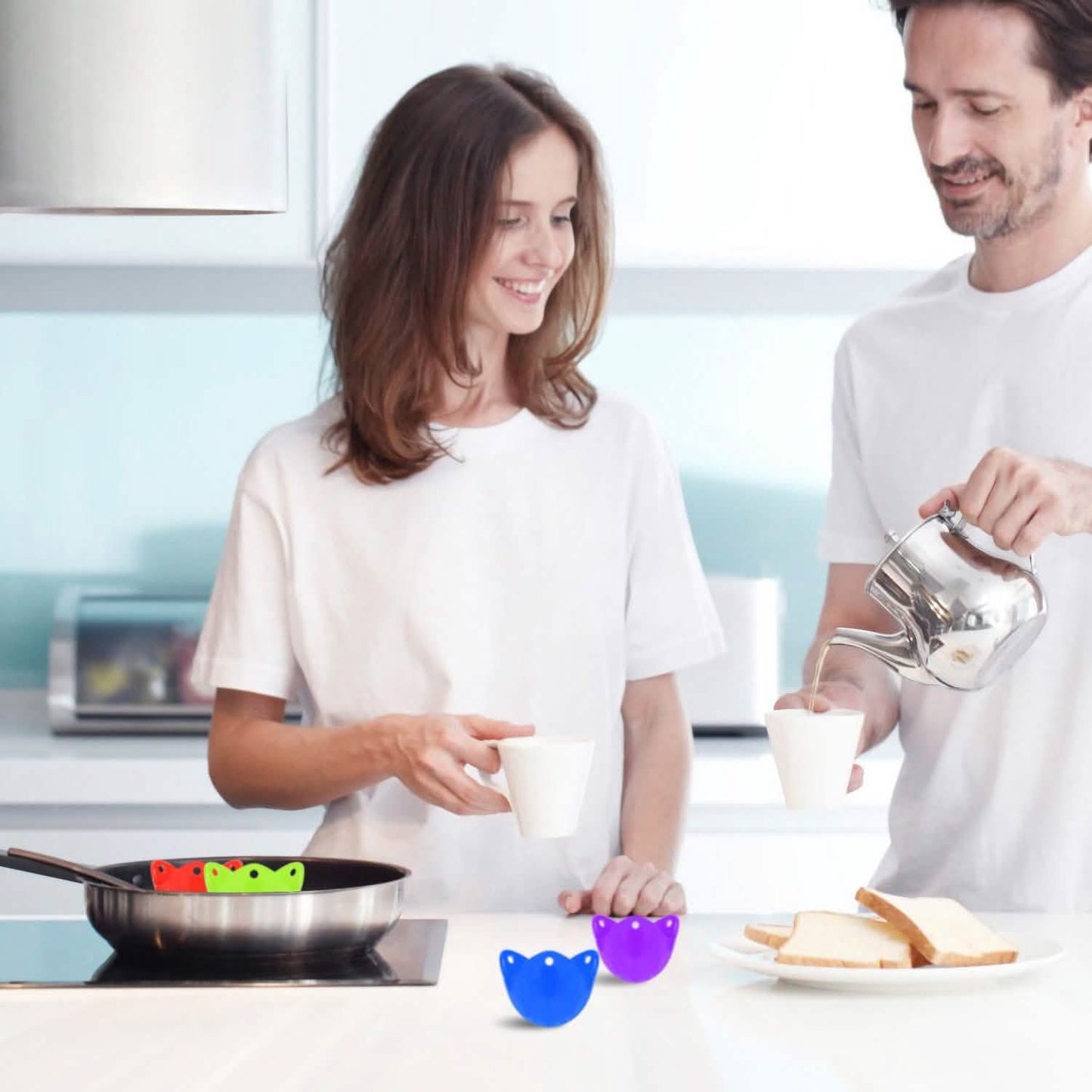 4-Pack: Egg Poachers Silicon Egg Cups DailySale