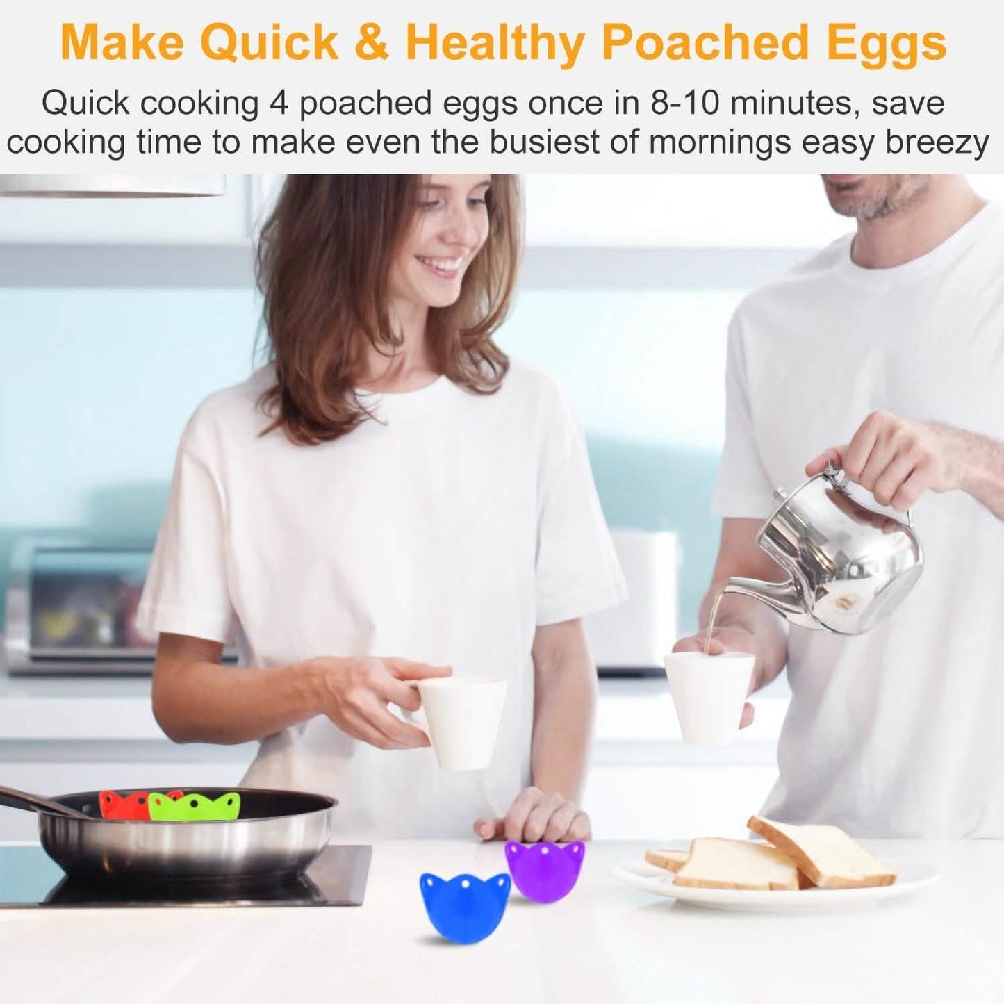 4-Pack: Egg Poachers Silicon Egg Cups DailySale