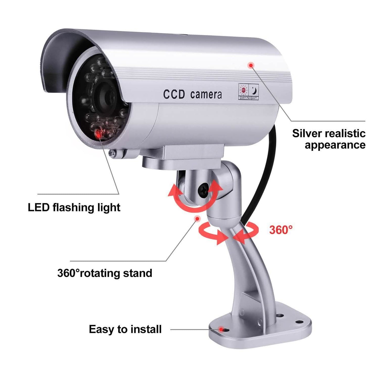 4 Pack: Fitnate Fake Security Camera CCTV Surveillance System DailySale