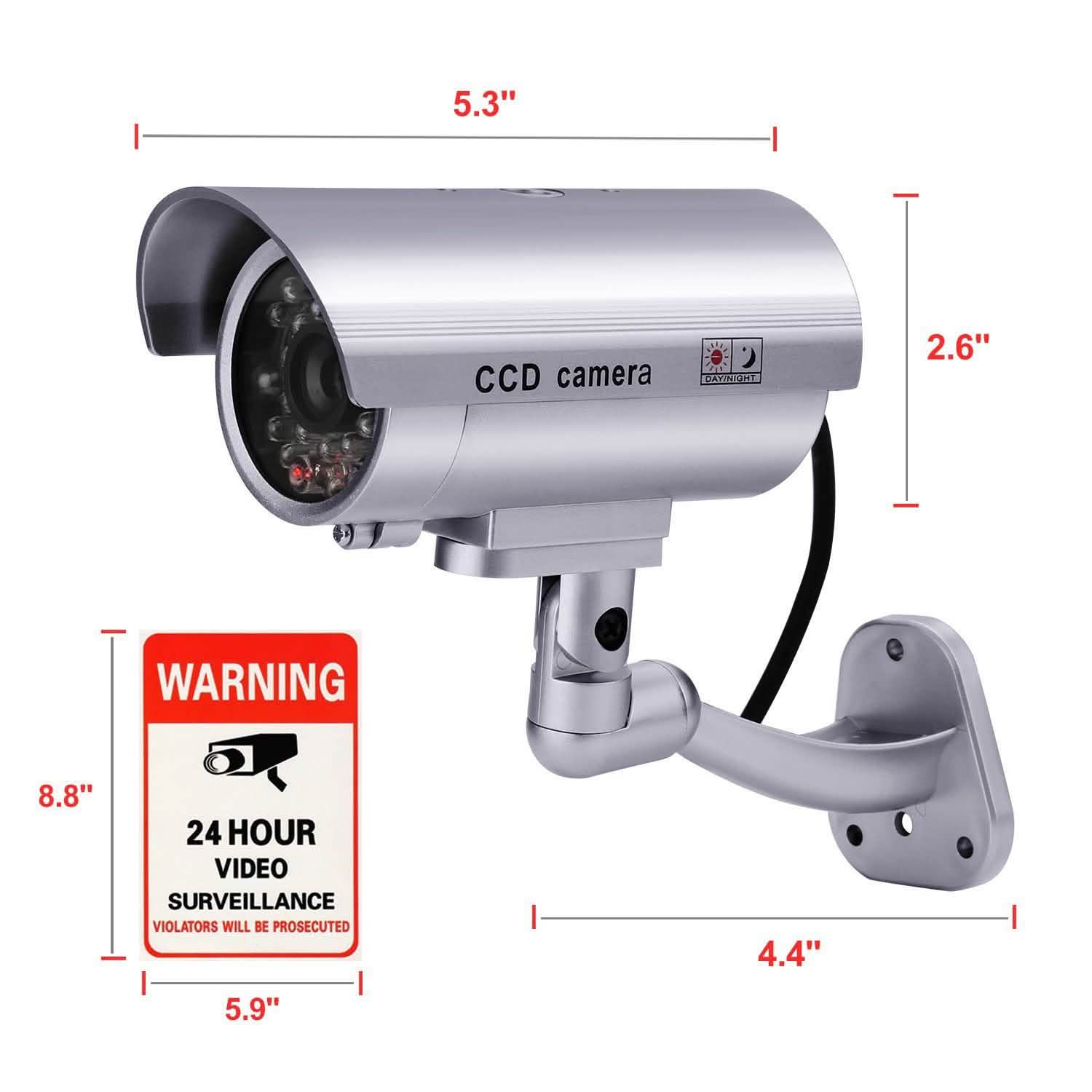 4 Pack: Fitnate Fake Security Camera CCTV Surveillance System DailySale