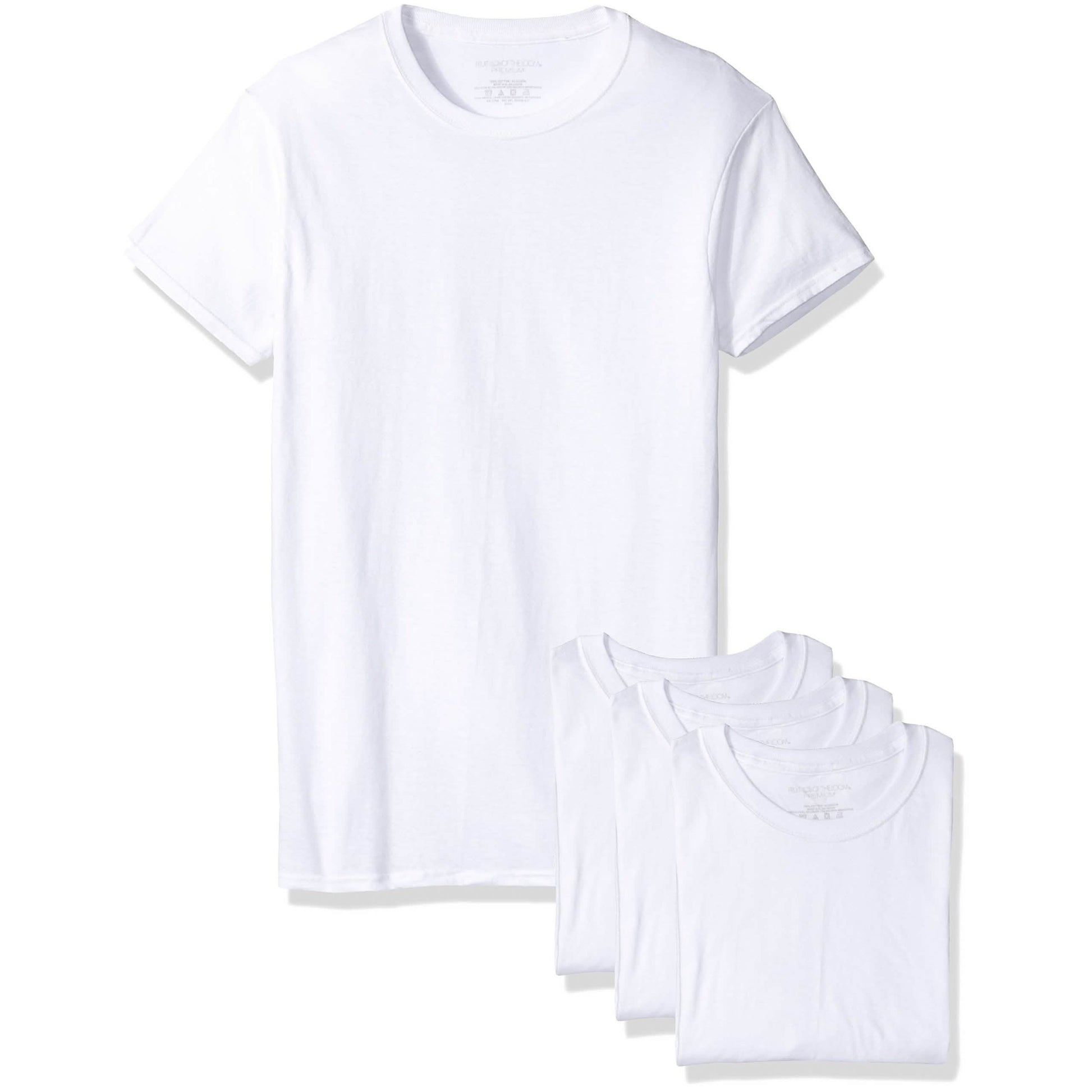4-Pack: Fruit Of The Loom Mens T Shirt 100% Cotton White DailySale