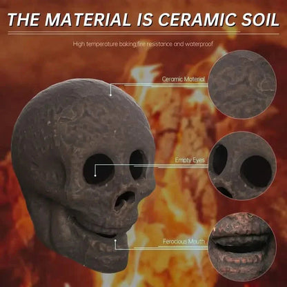 4-Pack: Halloween Fire Pit Skull Ceramic Props DailySale
