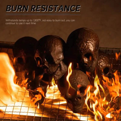 4-Pack: Halloween Fire Pit Skull Ceramic Props DailySale