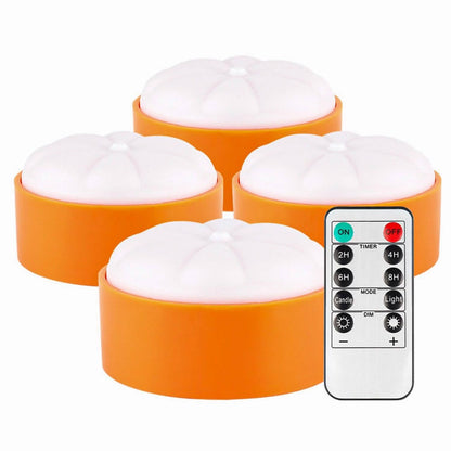 4-Pack: Halloween LED Pumpkin Lights Battery Operated with 2 Light Modes 4 Timer Setting DailySale