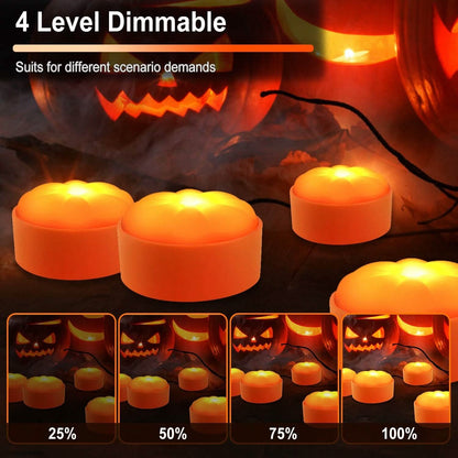 4-Pack: Halloween LED Pumpkin Lights Battery Operated with 2 Light Modes 4 Timer Setting DailySale