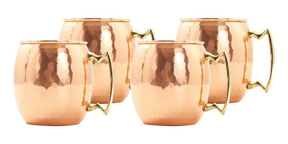 4-Pack: Hammered Copper-Finish Moscow Mule Mugs DailySale