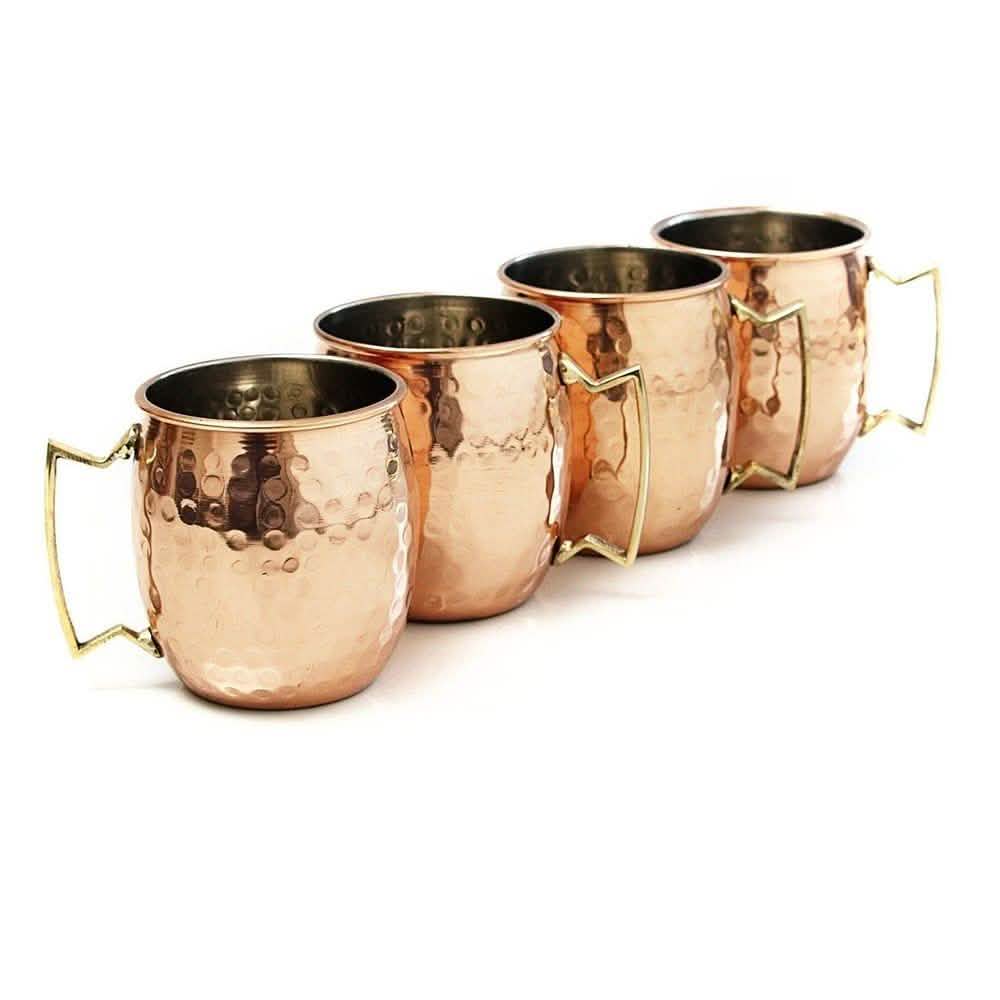 4-Pack: Hammered Copper-Finish Moscow Mule Mugs DailySale