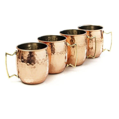4-Pack: Hammered Copper-Finish Moscow Mule Mugs DailySale