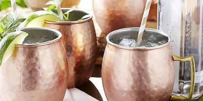 4-Pack: Hammered Copper-Finish Moscow Mule Mugs DailySale
