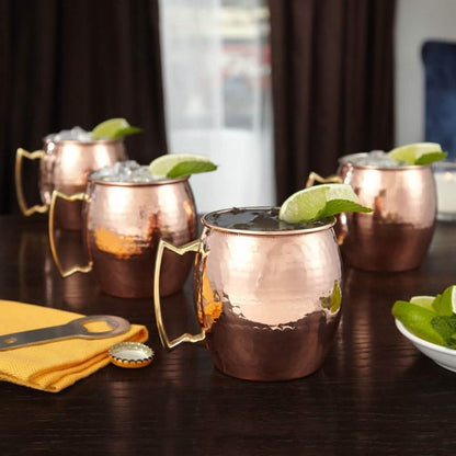 4-Pack: Hammered Copper-Finish Moscow Mule Mugs DailySale