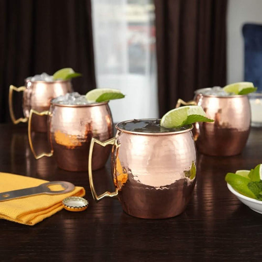 4-Pack: Hammered Copper-Finish Moscow Mule Mugs DailySale