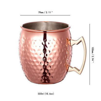 4-Pack: Hammered Copper Plated Moscow Mule Mug DailySale