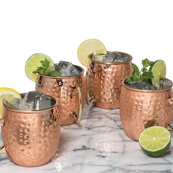 4-Pack: Hammered Copper Plated Moscow Mule Mug DailySale