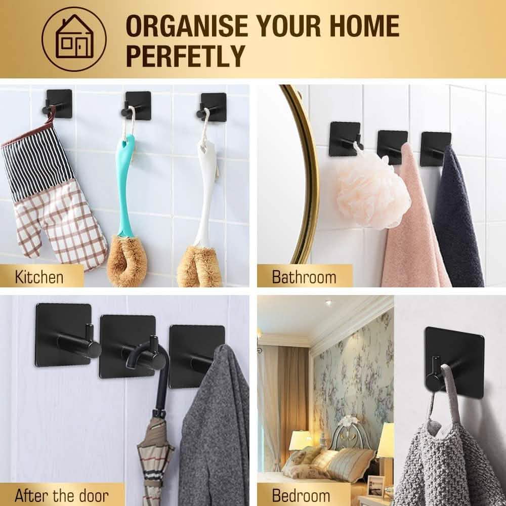 4-Pack: Heavy Duty Durable 304 Stainless Steel Wall Hangers DailySale