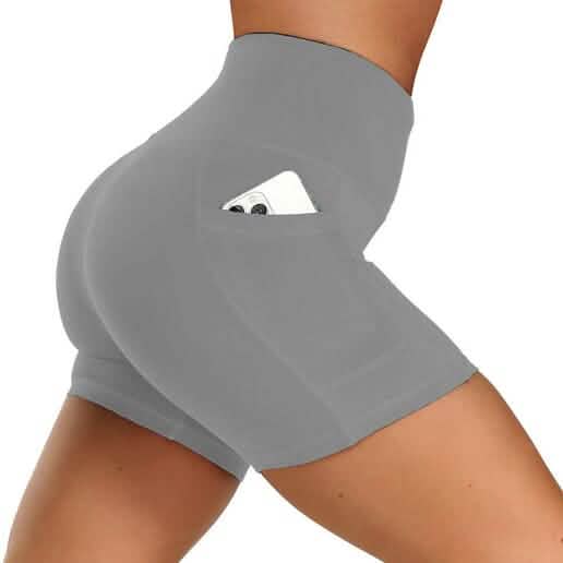 4-Pack: High Waist Soft Yoga Shorts for Women with 2 Side Pockets DailySale
