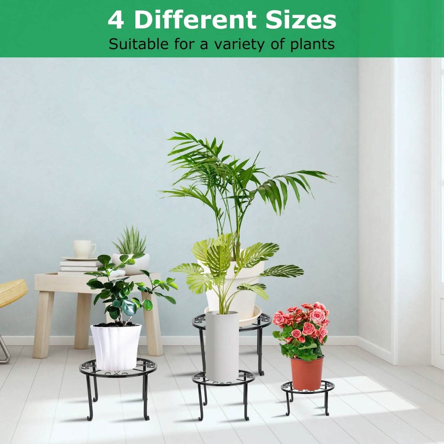 4-Pack: Iron Plotted Plant Stands DailySale