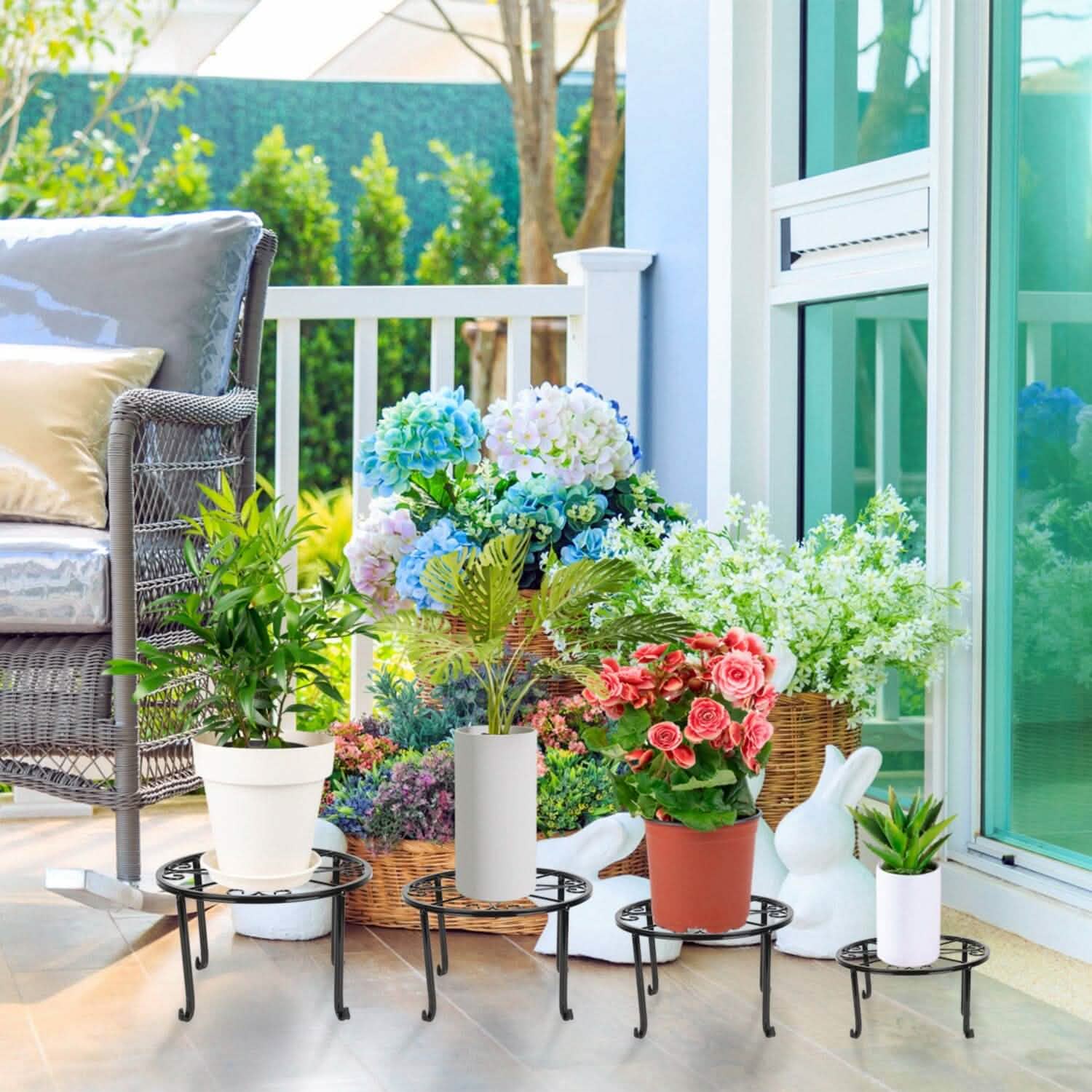 4-Pack: Iron Plotted Plant Stands DailySale