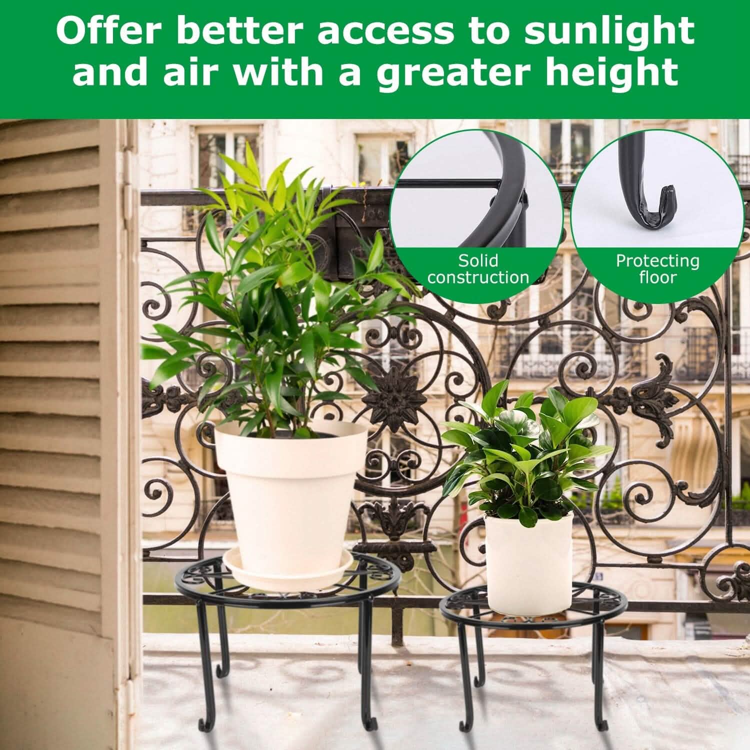 4-Pack: Iron Plotted Plant Stands DailySale