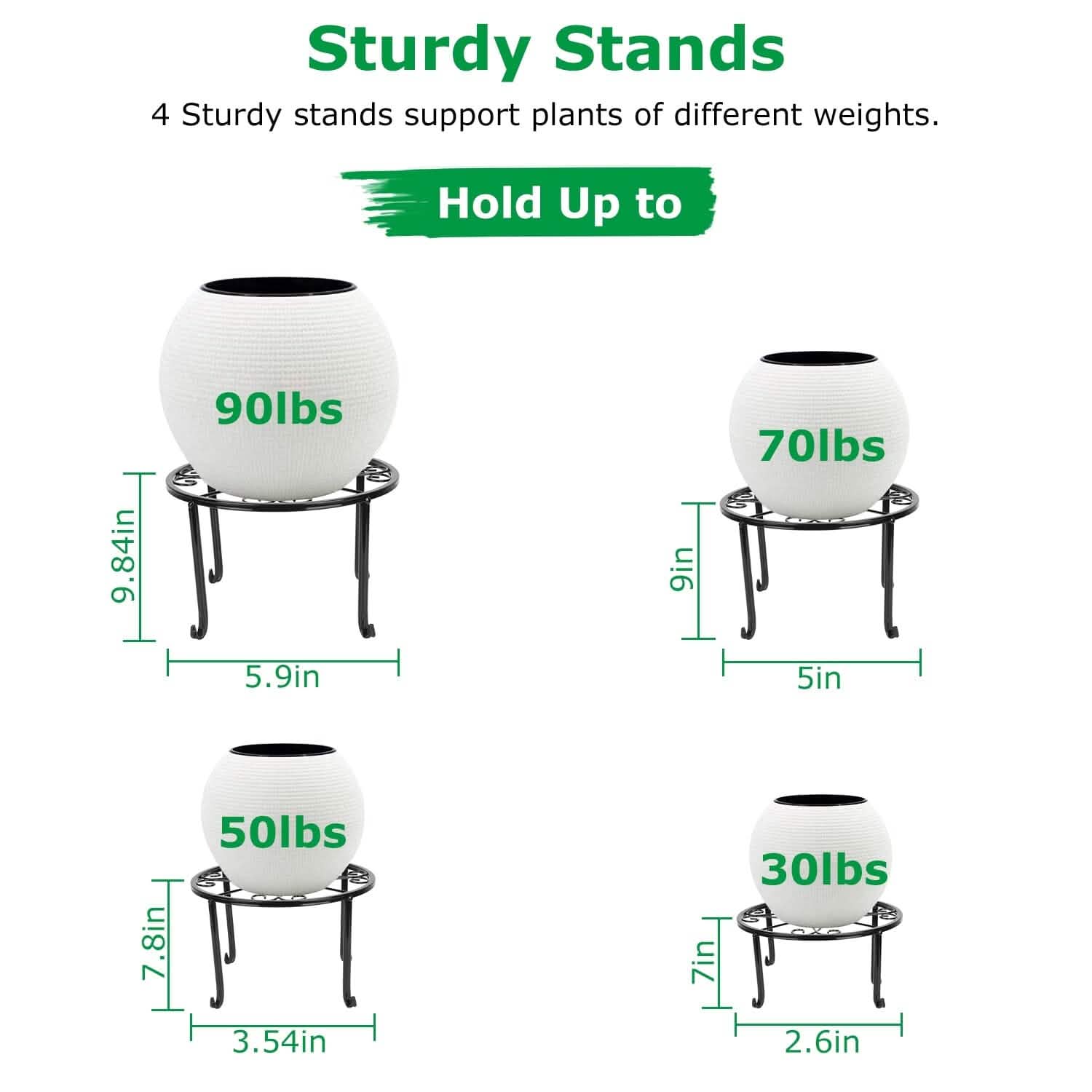 4-Pack: Iron Plotted Plant Stands DailySale