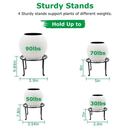 4-Pack: Iron Plotted Plant Stands DailySale
